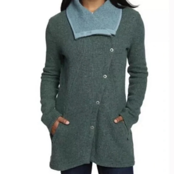 Prana Milana jacket- deep teal Sz S Wool Blend - Picture 2 of 10